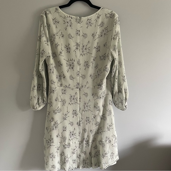 CLUB MONACO Pitched Sleeve Floral Mini Dress Size 12 - Picture 8 of 14